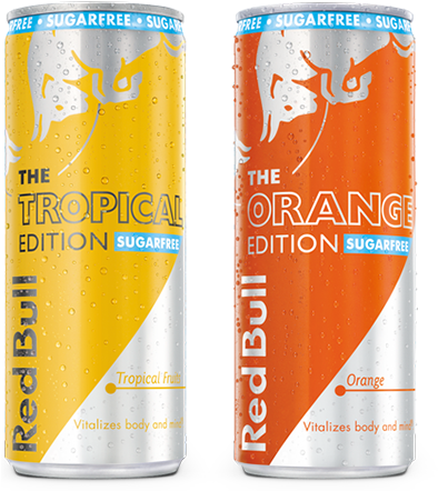 Red Bull Tropical Orange Edition Cans