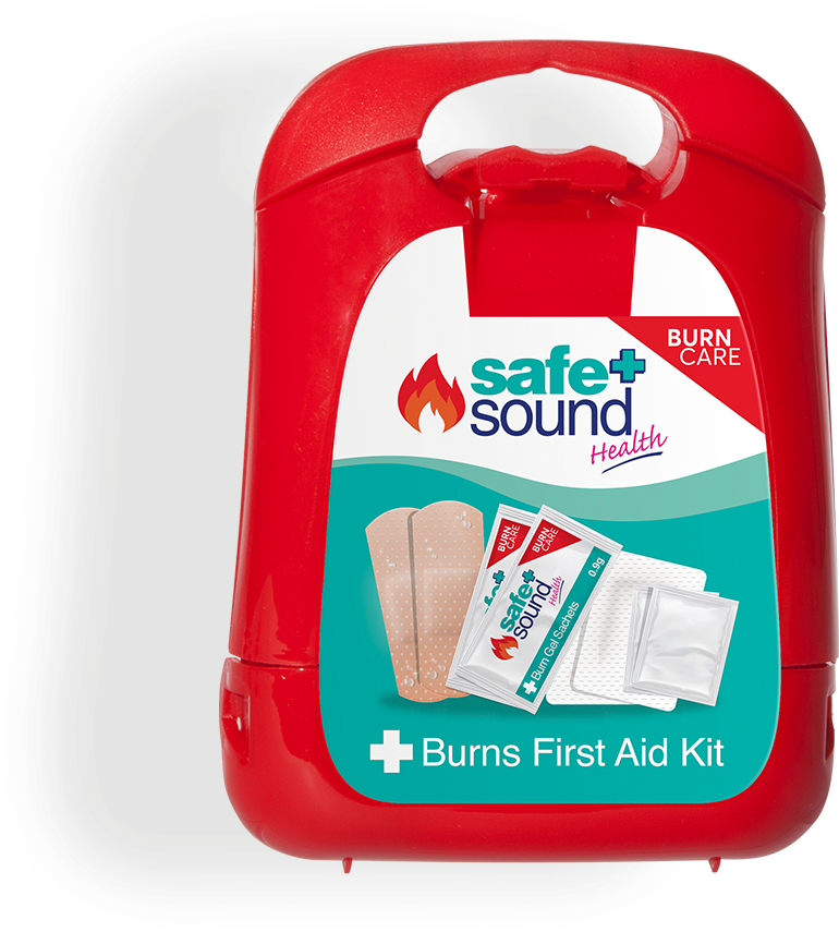 Red Burns First Aid Kit