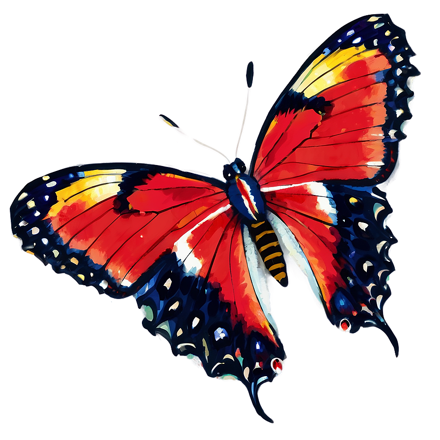 Red Butterfly Close-up Png Avp5