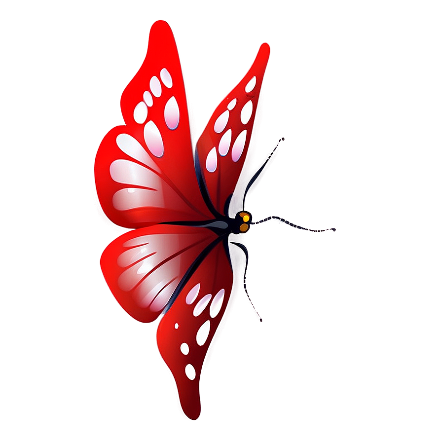 Red Butterfly Emoji Png 06122024