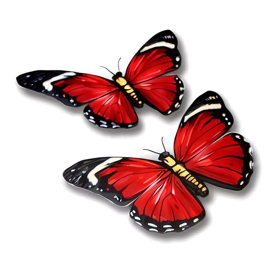 Red Butterfly Emoji Png Foq