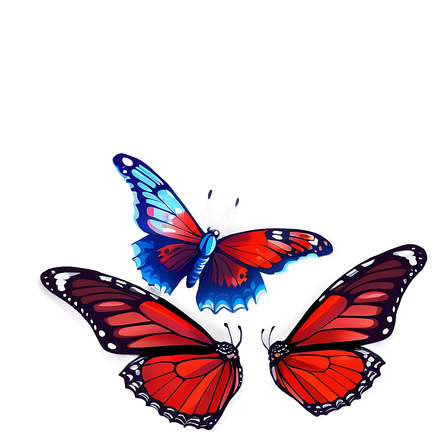 Red Butterfly Illustration Png 42