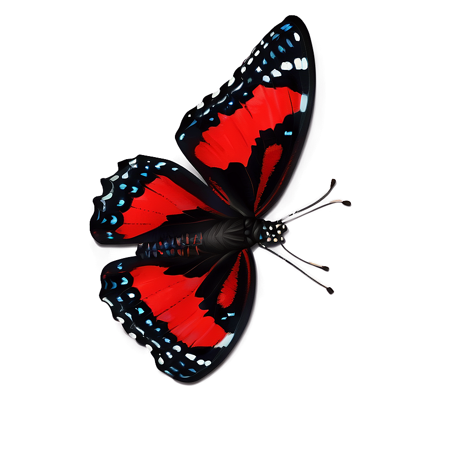 Red Butterfly In Flight Png Kct