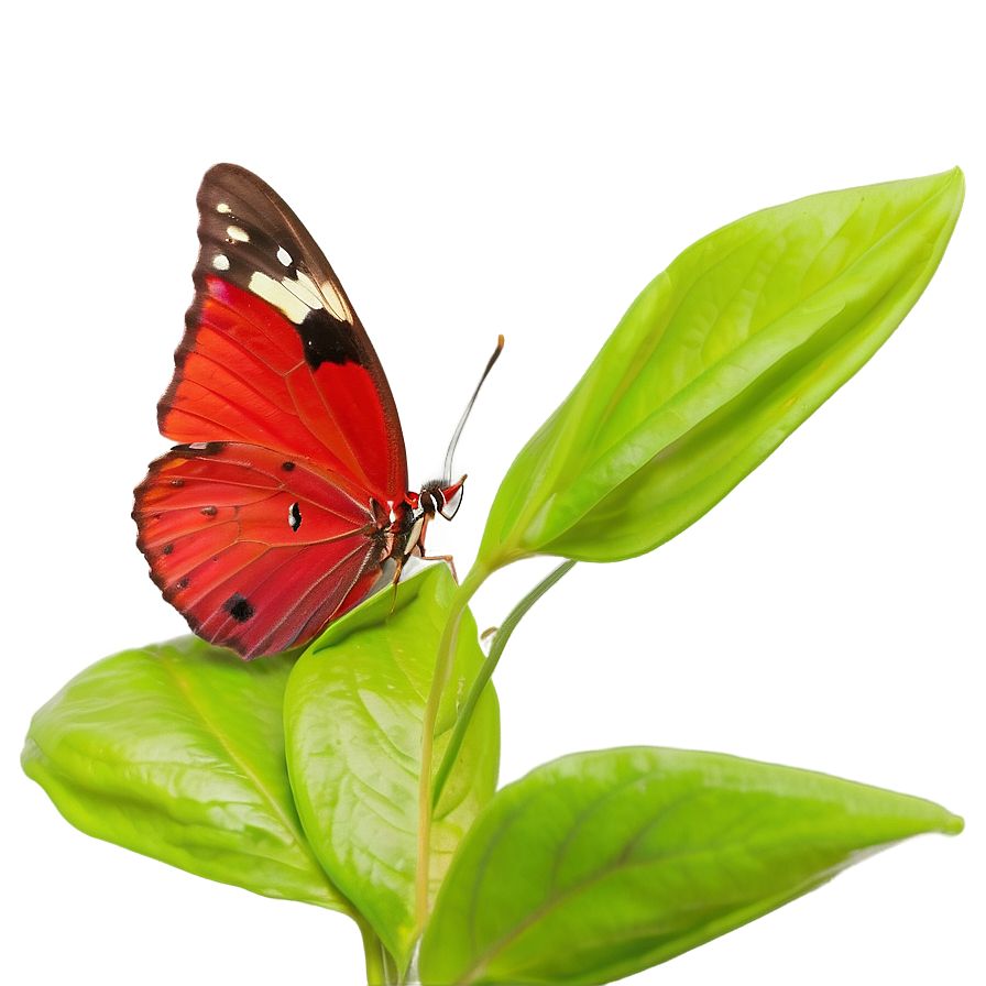 Red Butterfly In Nature Png Fdj30