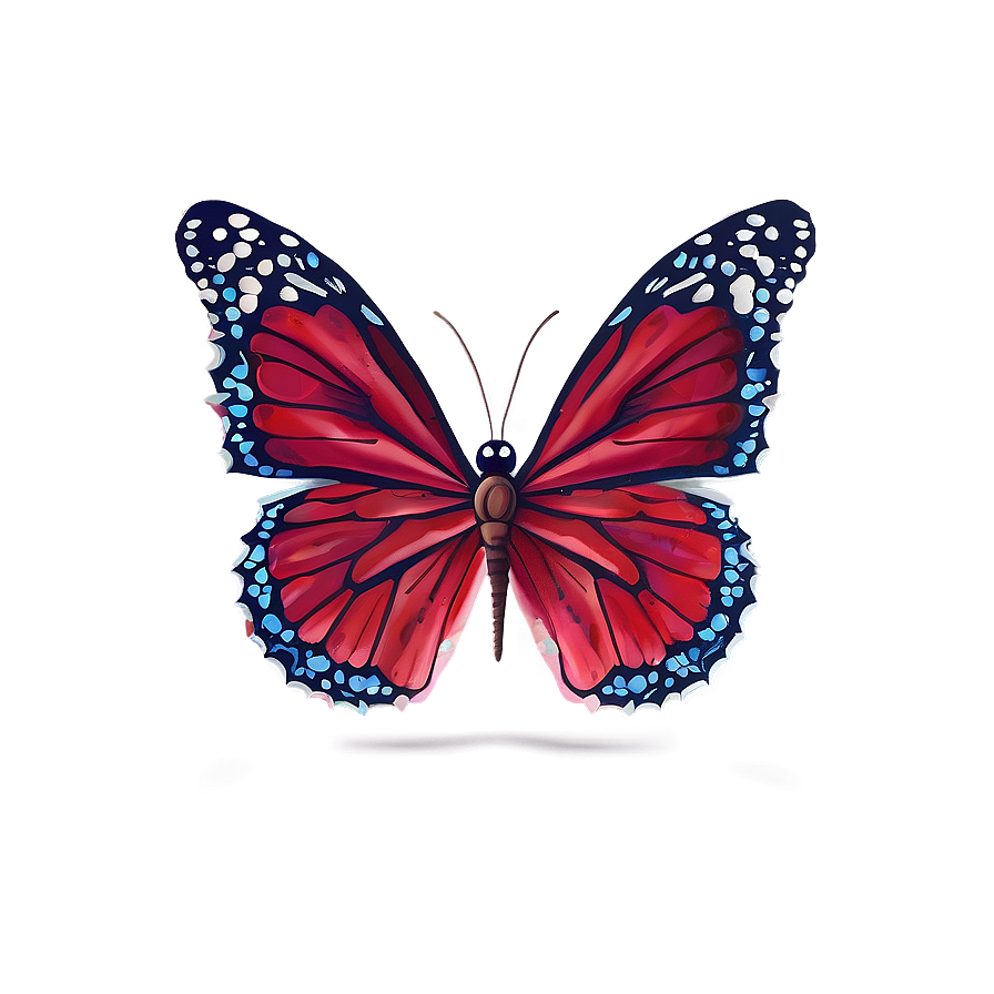 Red Butterfly Mural Png Ewo