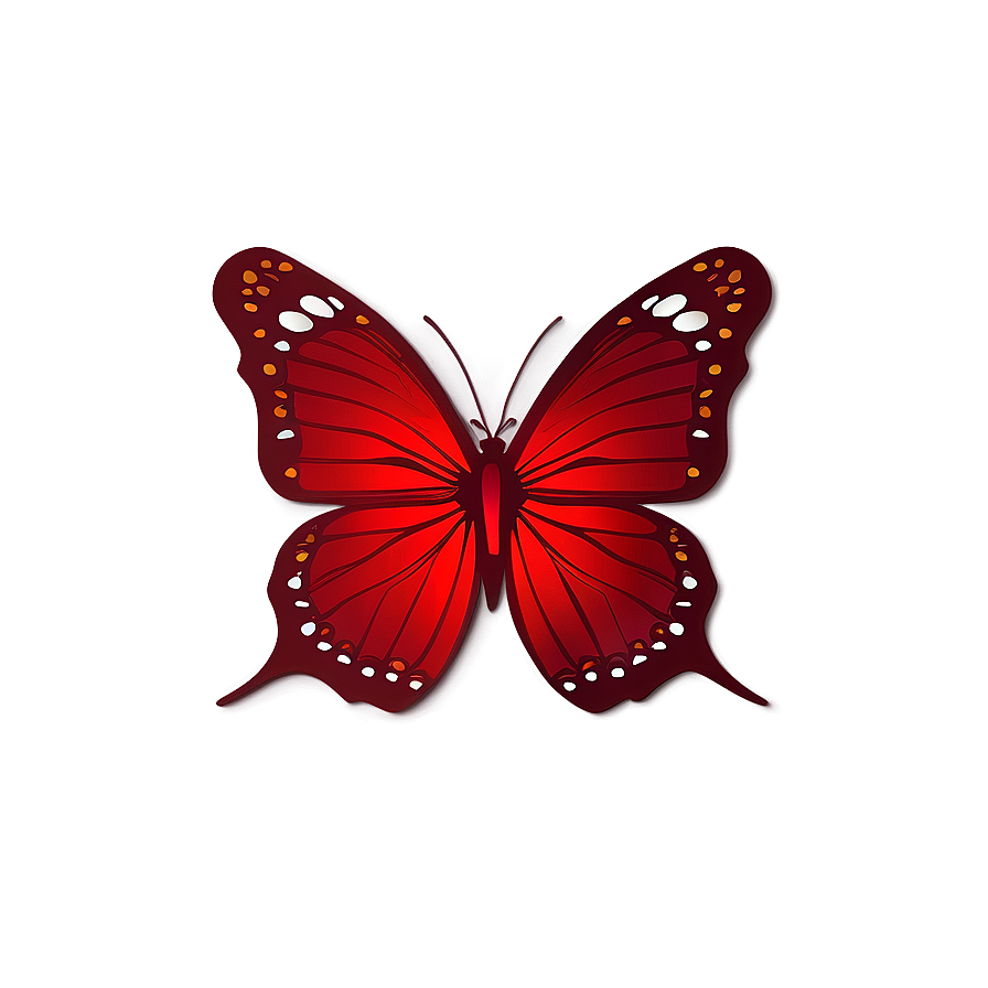 Red Butterfly Outline Png 62