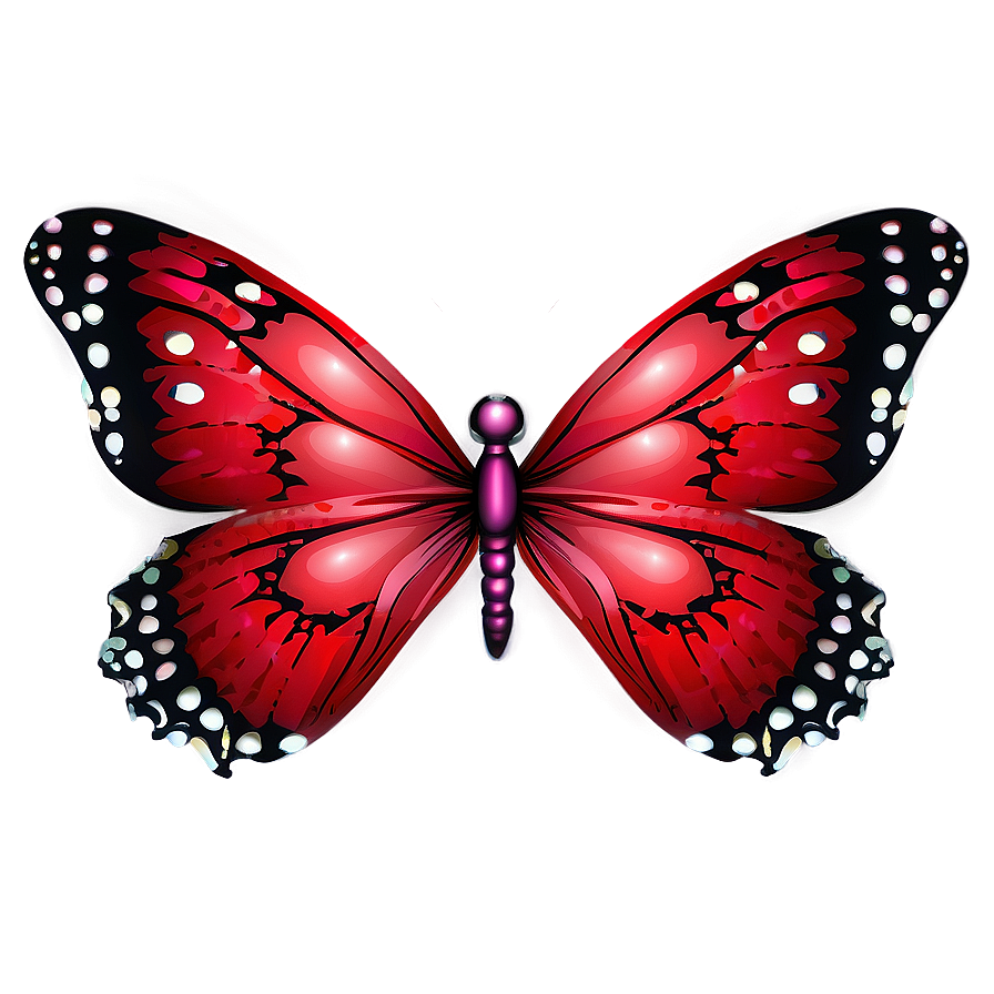 Red Butterfly Pattern Png Foe73