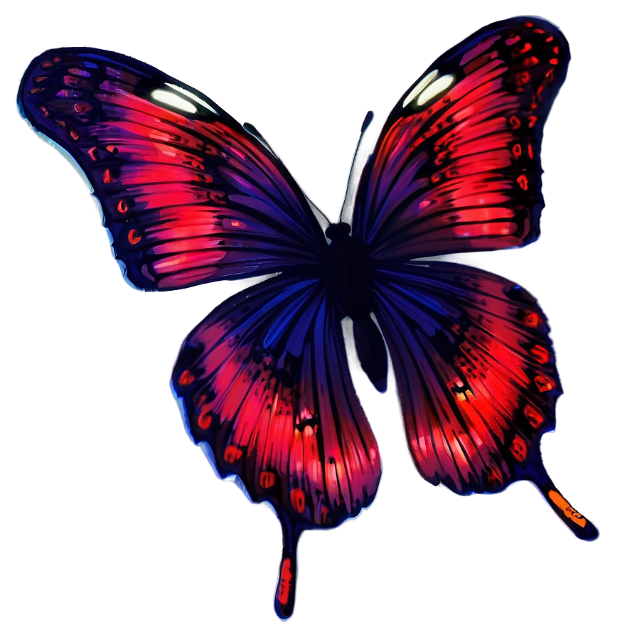 Red Butterfly Silhouette Png 82