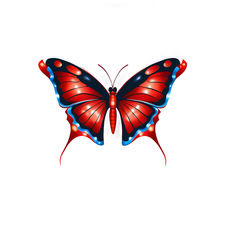 Red Butterfly Tattoo Design Png Hgr62