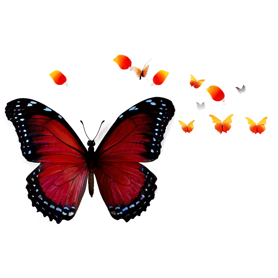 Red Butterfly Transparent Background Png 46