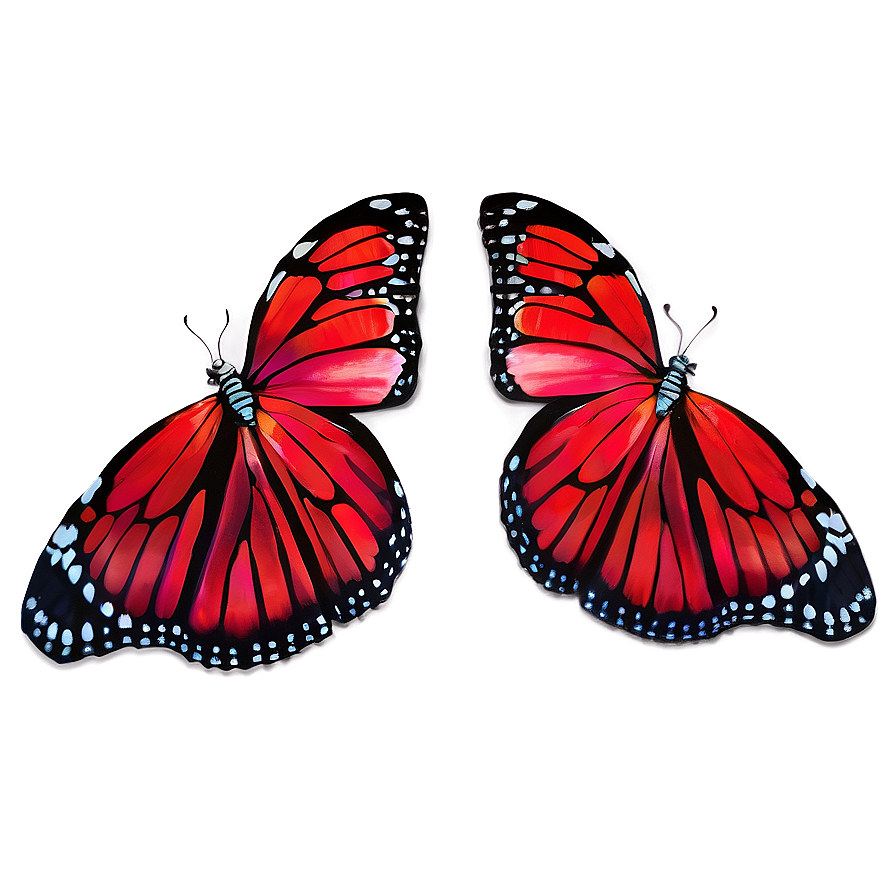 Red Butterfly Wings Png 06122024