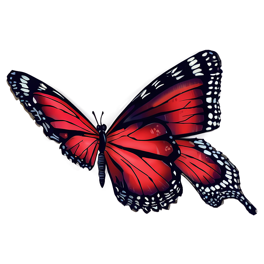 Red Butterfly Wings Png Wpk47