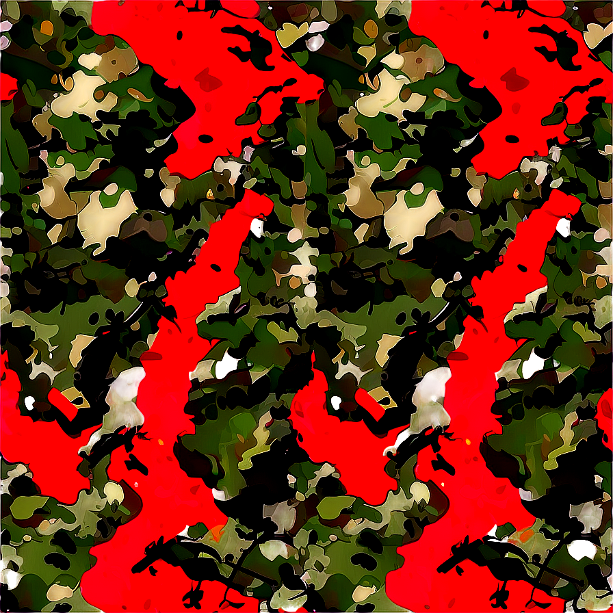 Red Camouflage Style Png 06242024