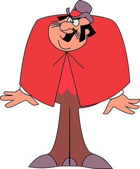 Red Caped Cartoon Character