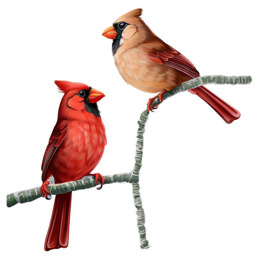 Red Cardinal Illustration Png 06292024