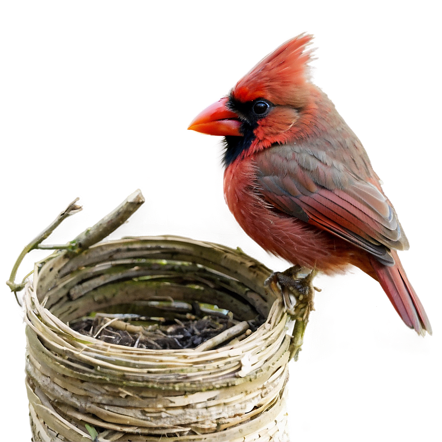 Red Cardinal Nesting Png Enf