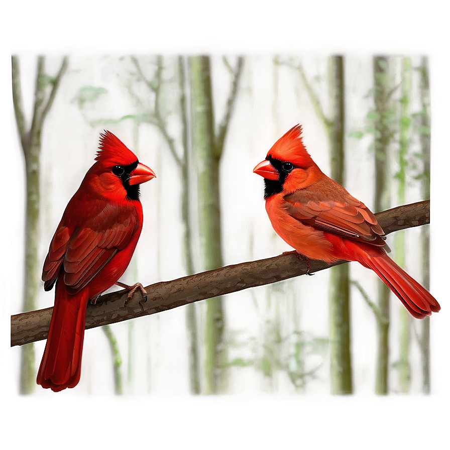 Red Cardinal Pair Png Rfm20