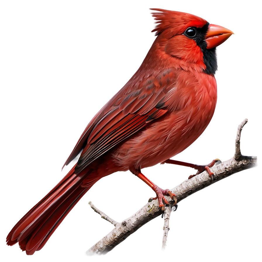 Red Cardinal Side View Png Vim