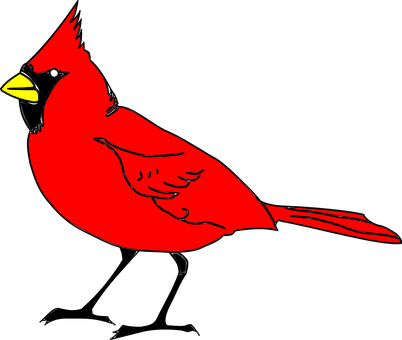 Red Cardinal Silhouette