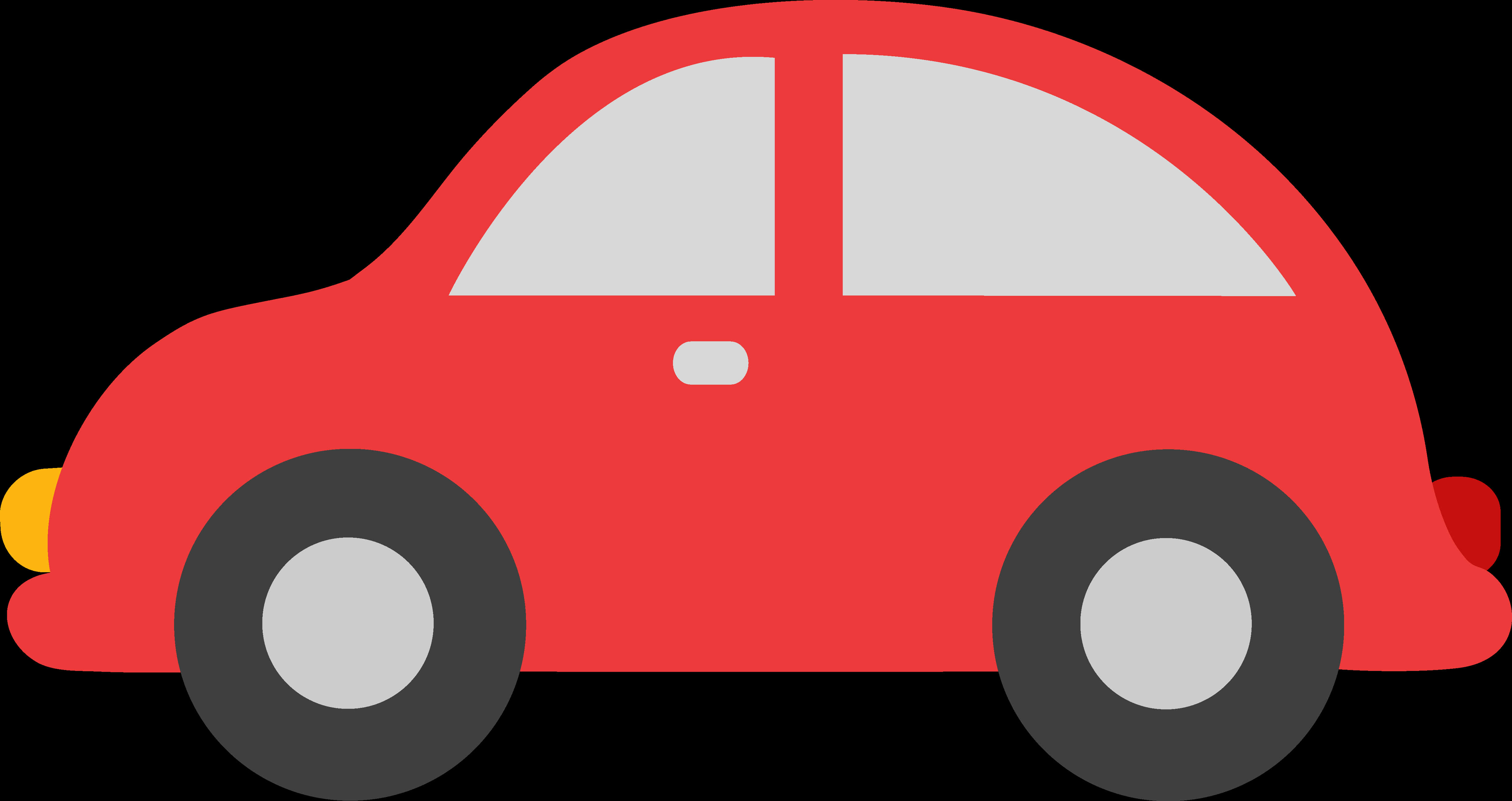 Red Cartoon Car Illustration