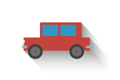 Red Cartoon Car Vector