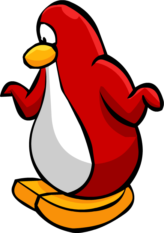 Red Cartoon Penguin