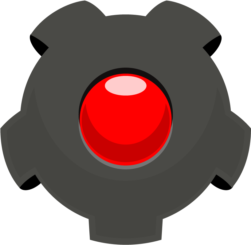 Red Centered Gear Icon