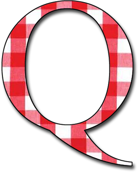 Red Checkered Letter Q