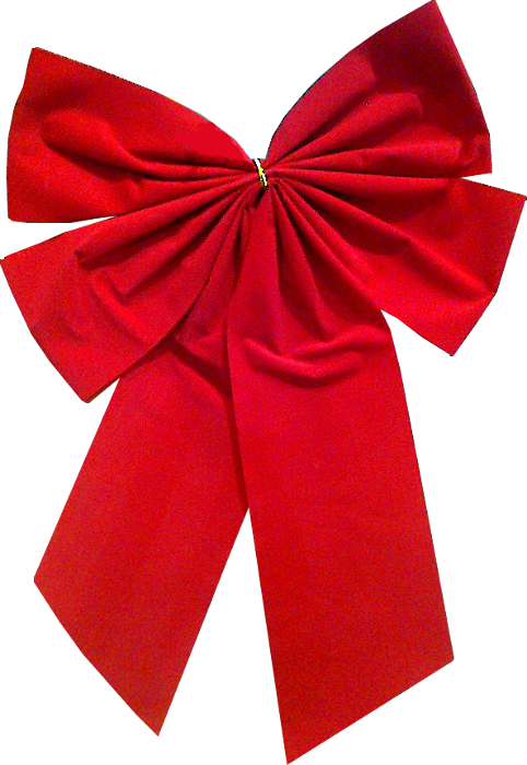 Red Christmas Bow Decoration.png