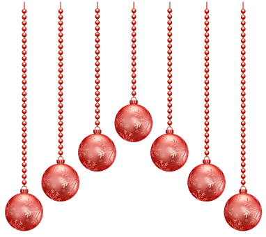 Red Christmas Ornaments Hanging