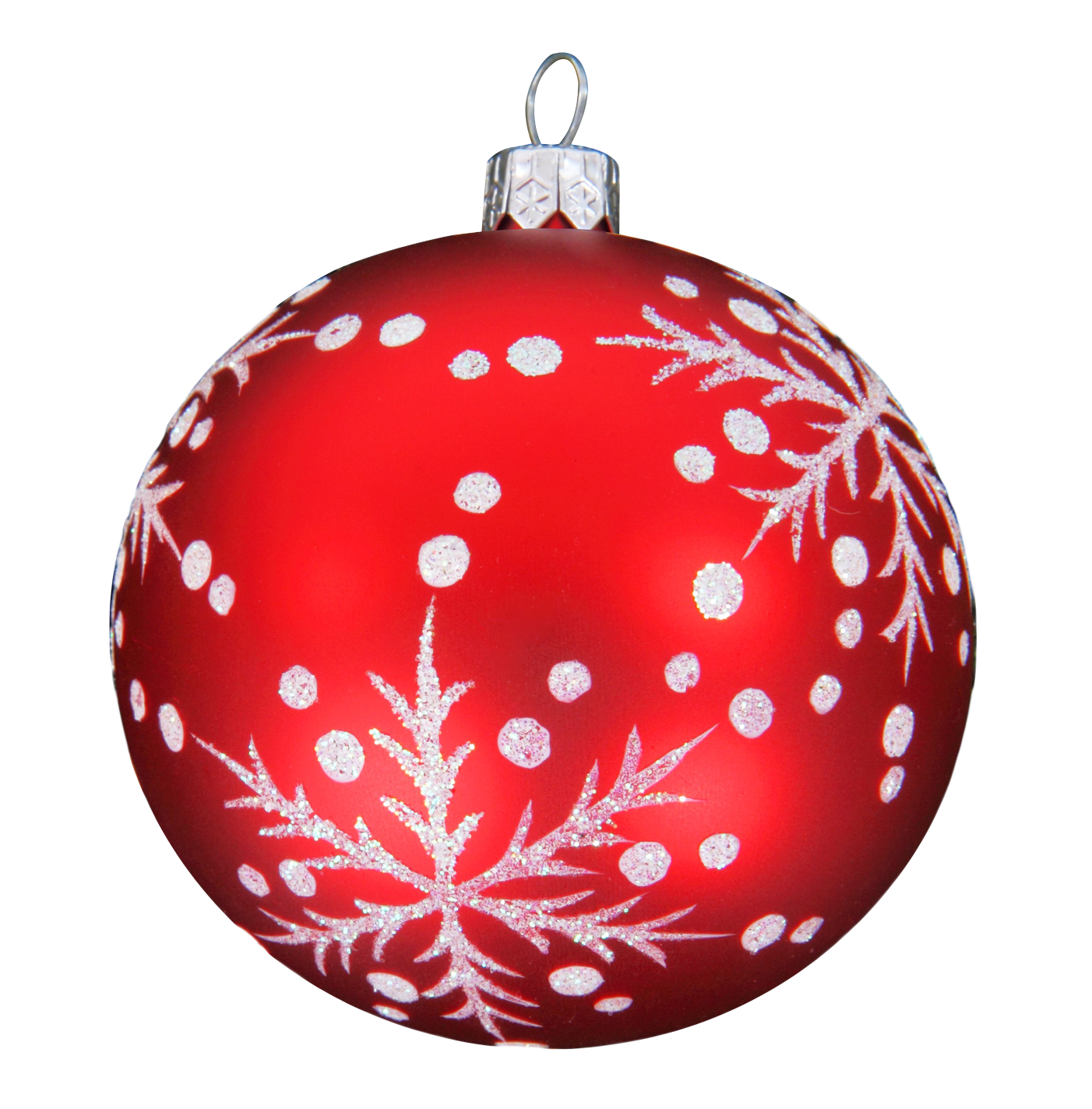 Red Christmas Ornamentwith Silver Decorations