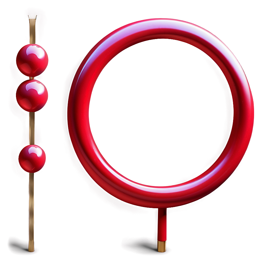 Red Circle Decoration Png 60