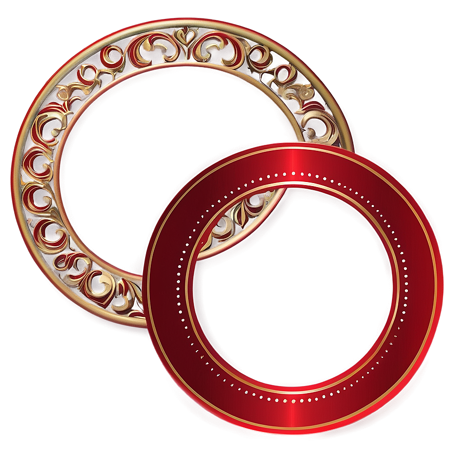 Red Circle Decoration Png Spt