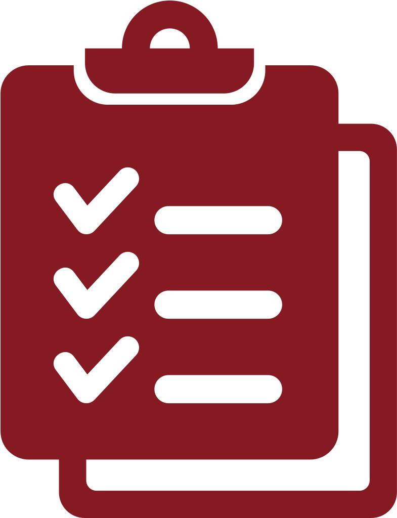 Red Clipboard Checklist Icon