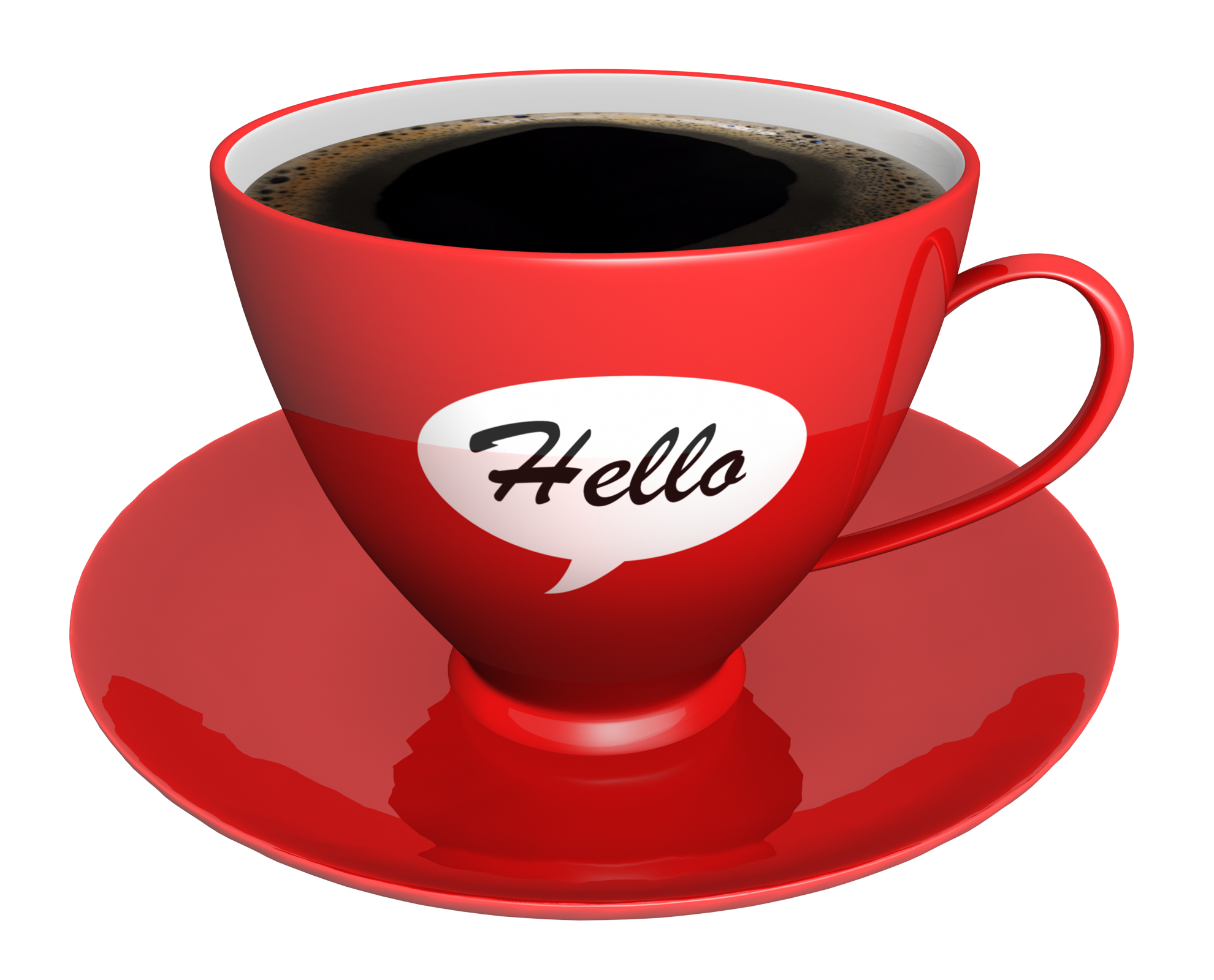 Red Coffee Cup Greeting