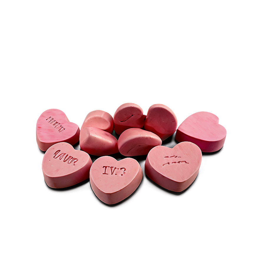 Red Conversation Hearts Png Abr17