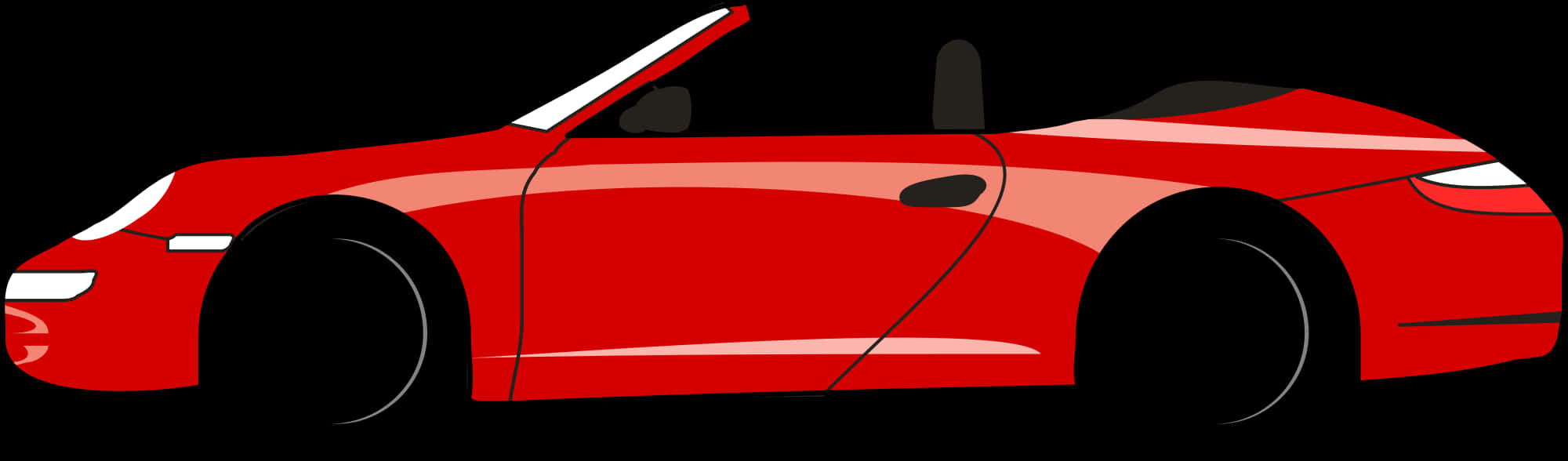 Red Convertible Sports Car Vector