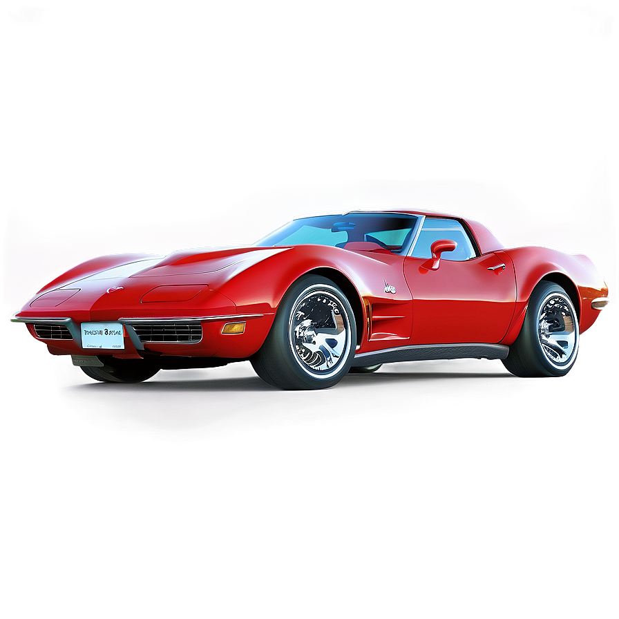 Red Corvette Png 06252024