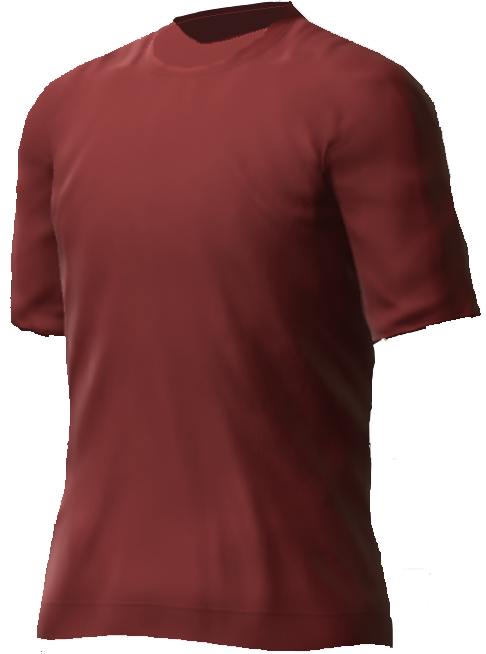 Red Crew Neck T Shirt Mockup