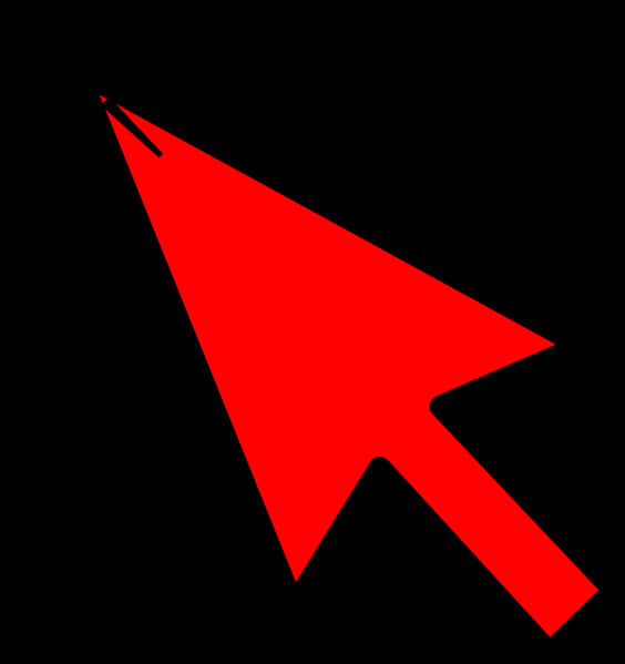 Red Cursor Iconon Black Background