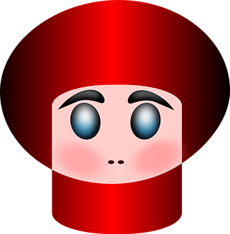 Red Cylinder Character Graphic