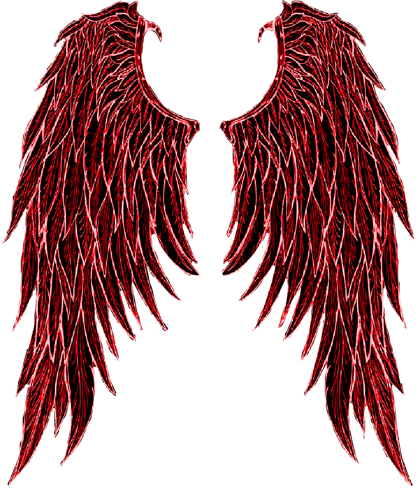 Red Demon Wings Illustration