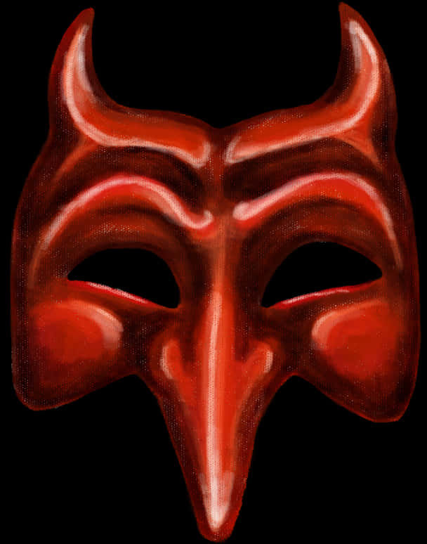 Red Devil Mask Illustration