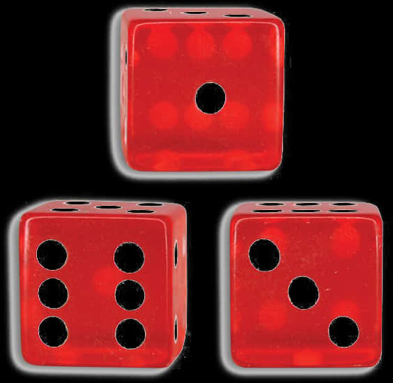 Red Dice Various Sides