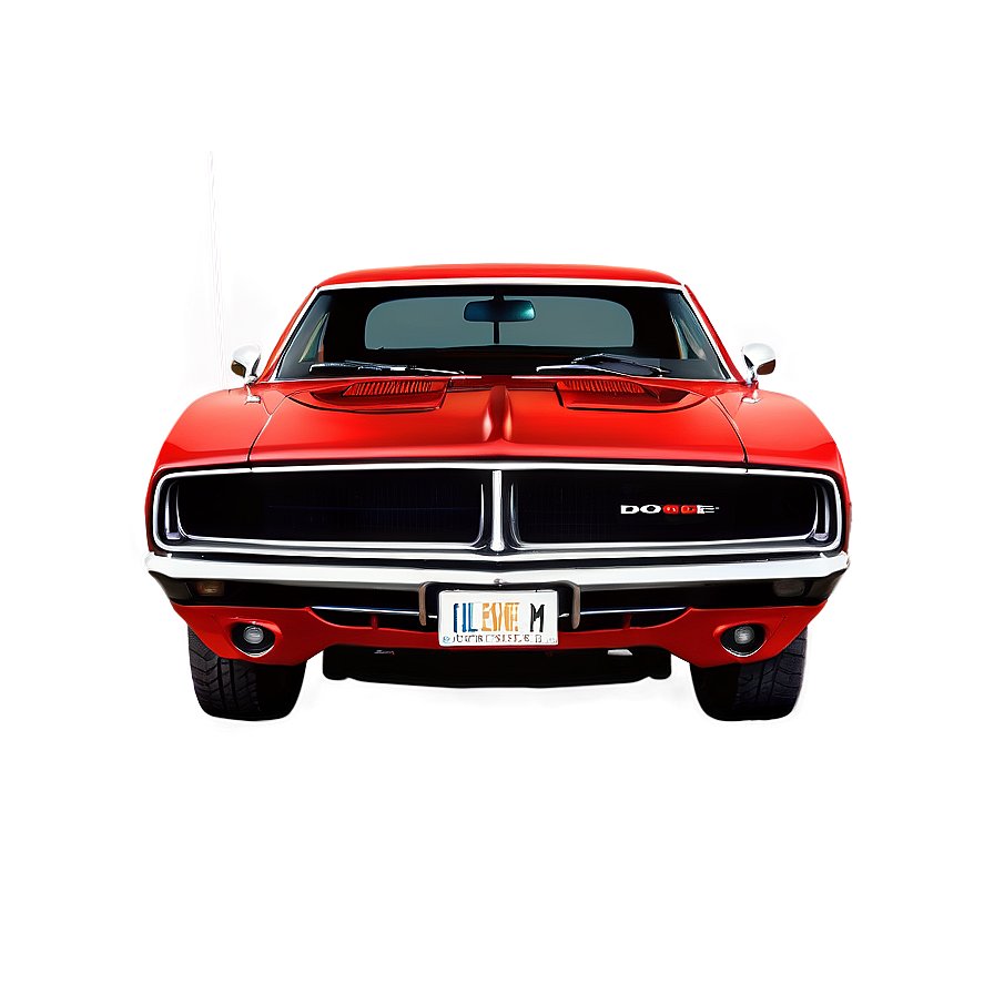 Red Dodge Charger Illustration Png 1