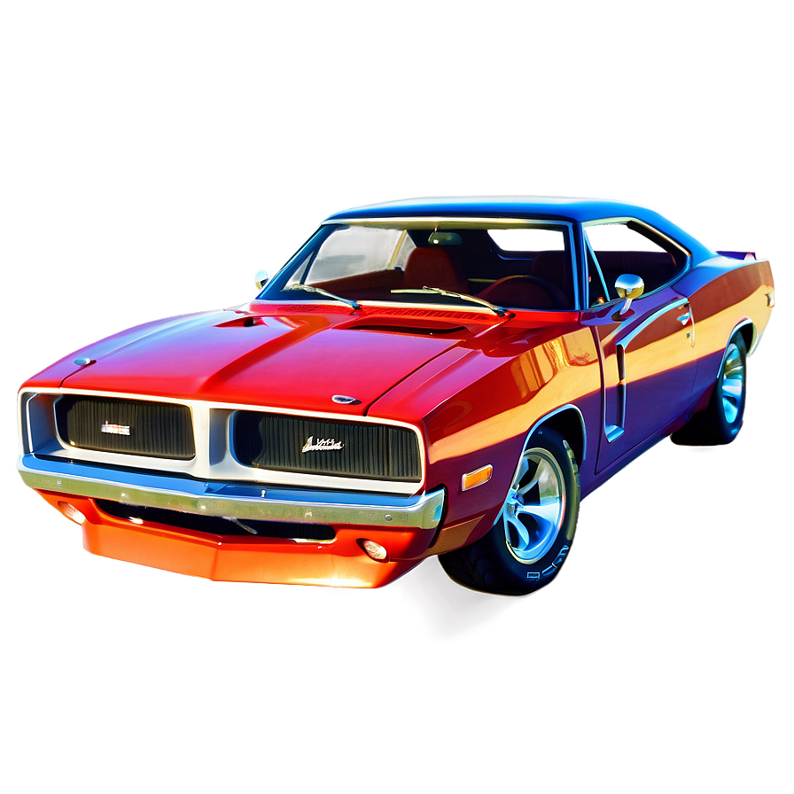 Red Dodge Charger Illustration Png 7