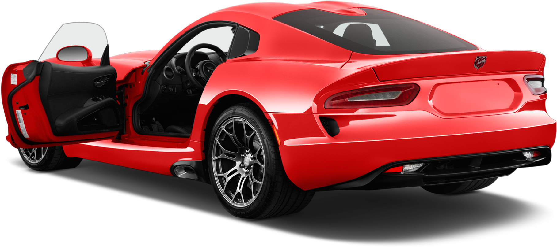 Red Dodge Viper Side View With Open Door