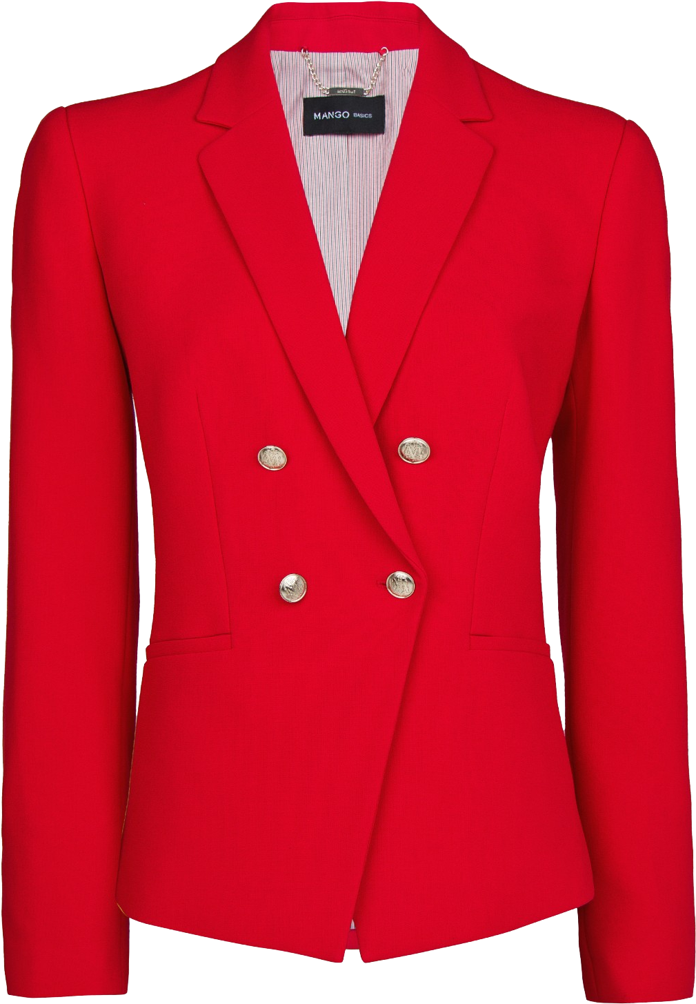 Red Double Breasted Blazer