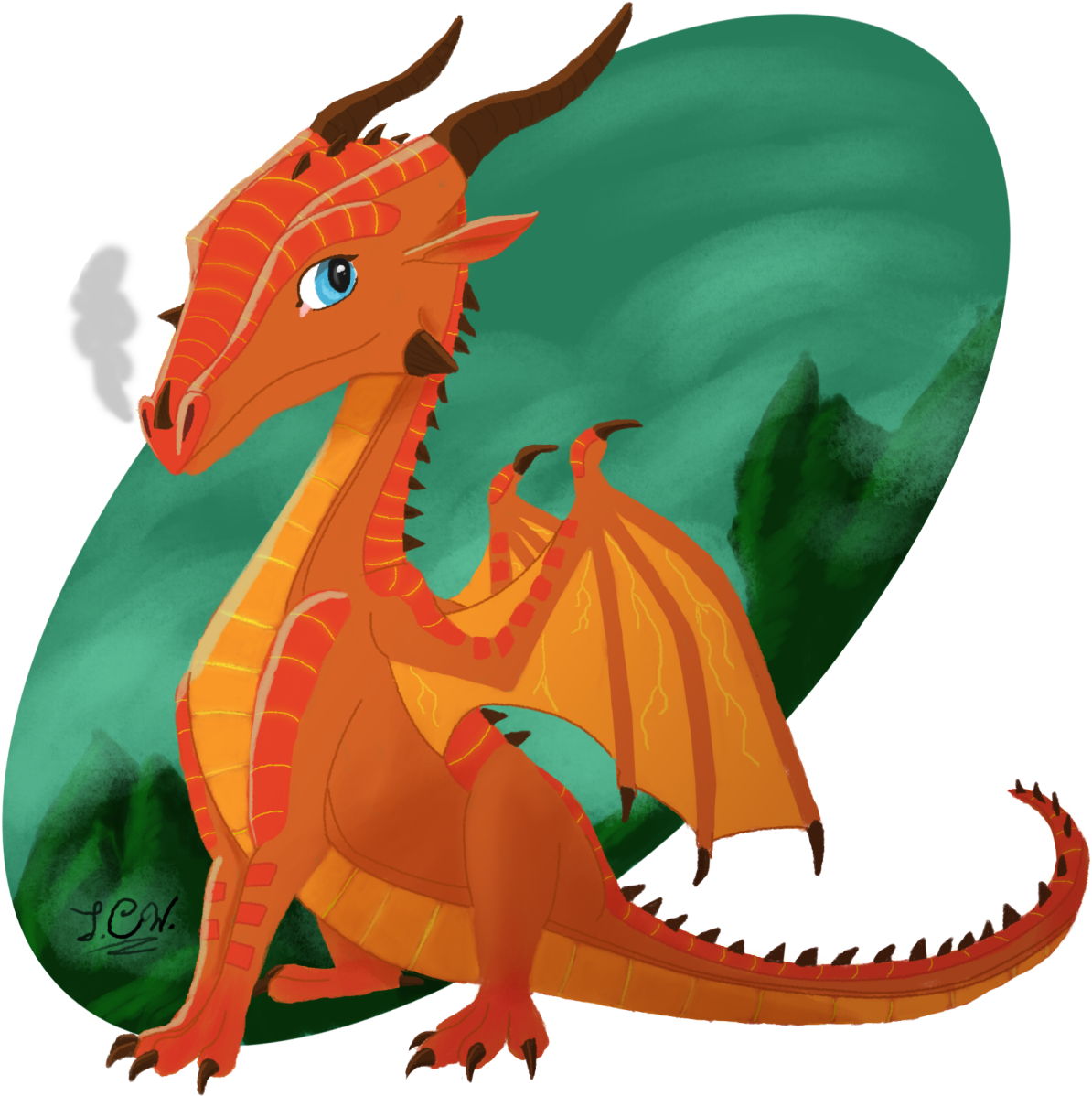 Red Dragon Illustration Wings Of Fire