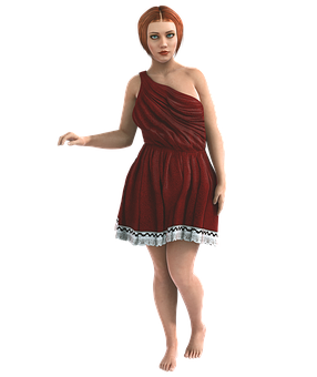 Red Dress3 D Model